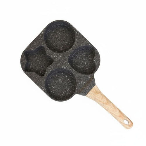 Four-Cavity Frying Pan Speckled Shape E-G Pan Easy to Clean