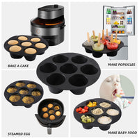 WSY 8-Inch 12-Piece Stainless Steel Grill and Cake Pan Air Fryer Accessory Set