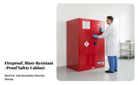 Hazard-Resistant-Resistant Cabinet Double Lock Design Hazard-Resistant Resistant Cabinet Fire Resistant for Research Facility Personnel, Workshops