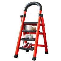 Household Folding Ladder, Thickened Indoor A-Frame Ladder, Mobile Staircase, Tool-Free Installation Pedal Climbing Ladder, Multi-Function Step Ladder