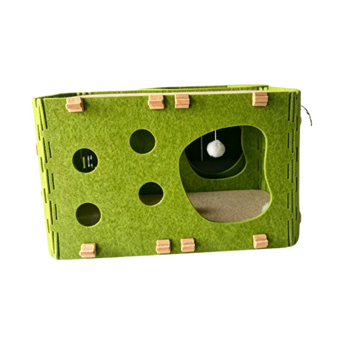Felt Cat House Multi-Opening Cat Hideout Private Hideaway Stylish for Apartment