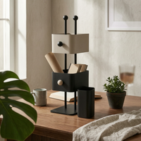 Bin Shelf Organizer Stable Base Storage Rack Decorative Freestanding Bookshelf