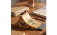 Finger Skateboard Park Kit Graffiti-Printed Finger Skateboard Park Tabletop Fingerboard Ramp for Hobbyists, Kids, Desk Play, Indoor Skate Practice
