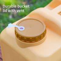 30L Outdoor Water Storage Bucket with Soap Dispenser, Food-Grade PE Plastic, Portable for Car and Travel