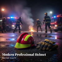 Firefighter Salvage Headgear Heat Resistant F2 Salvage Helmet Impact Resistant Firefighter Guard Ed Hard Hat for Firefighters, Firefighting Areas