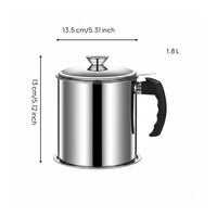 Strainer Pot Easy to Clean Stainless Steel Oil Filter Pot for Frying