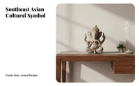 Auspicious Symbol Ganesha Statue Ideal Gift Elephant God Figurine Finely Detailed Imitation Marble Hindu Deity Sculpture High-Quality Resin for Indian Culture Lovers, Mindful Movement Practice Practitioners, Home Altar, Office Desk, Housewarming