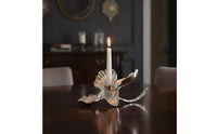Tabletop Candlestick Holder Elegant Candlestick Holder with Flower Contemporary Design Candles for Home Decor