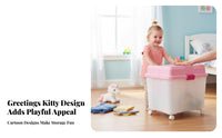 Lidded Stackable Box Cute Character Print Large Lidded Container With Lid