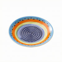 Ceramic Ginger Grater Plate Textured Center Ceramic Grinding Plate Glazed Finish
