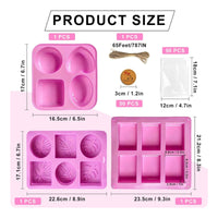 3 Pieces 3-Piece Soap Form Kit Easy to Clean Craft Supply Long-Lasting