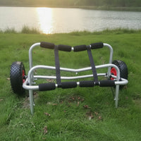 Kayak Cart Wheeled Kayak Trolley Padded Canoes Trolley for Surfers