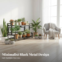 Floor-Standing Tiered Plant Ladder Indoor and Outdoor Use 3-Tier Plant Stand Multi-Functional Flower Pot Holder Space-Saving for Gardeners, Apartment Dwellers, Homeowners, Balcony, Indoors, Outdoors, Living Room