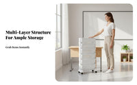 With Wheels Movable Bookshelf Cart Easy to Move Wheeled Classroom Library Cart Space Saving for Children, Office Workers, Study Room