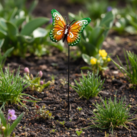 Iron Art Butterfly Garden Stake Wall Decor
