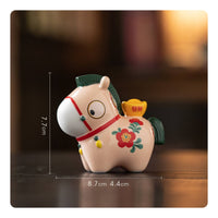 Ceramic Tea Pet Auspicious Gift Astrological Horse Ornament Good Luck Charm