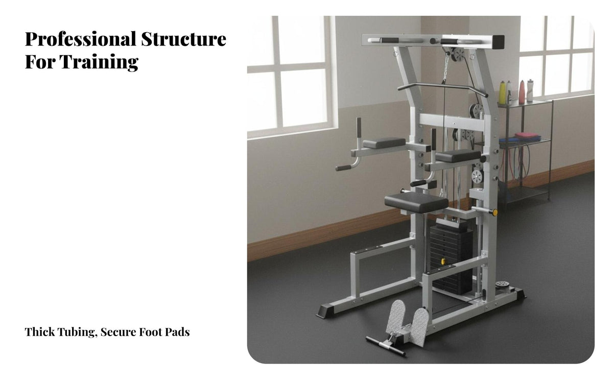 Home Gym Workout Station Multi-Function Assisted Pull-up Machine Stable & Secure Pull-up and Station for Adults, Women, Indoor, Calisthenics, Garage