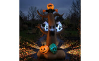 Lighted Inflatable Spooky Tree with Ghosts Bright Halloween Inflatable Tree Giant Garden Decoration Sturdy for Yard