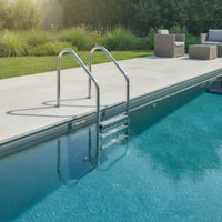 Stainless Steel Pool Ladder Non-Slip Pool Ladder with Handrails Screw-On