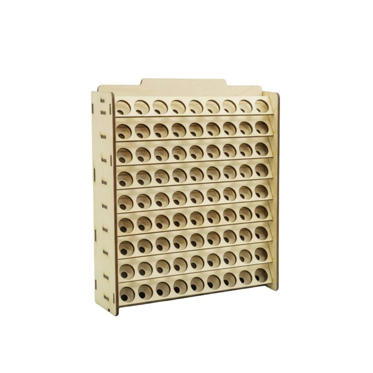 Large Capacity Paint Storage Rack Desktop Wooden Paint Organizer Laser-Cut Easy to Assemble for Crafters, Studio, Workshop