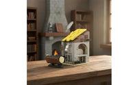 65 Pieces Brick-Built Stable Display Quality MOC Horse Stall Kit Vintage Design Medieval Horse Stable Blocks for Adults, Scenes