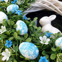 Easter Bunny Egg Wreath, Easter Wreath for Front Door, Easter Decorating Rattan Circle Wreaths Ornaments Cute Bunny for Homeowners, Party Planners, Gift, Entryway