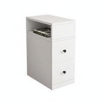 Narrow Drawer Chest Space-Saving Bedside Cabinet Slim dimension for Office, Closet