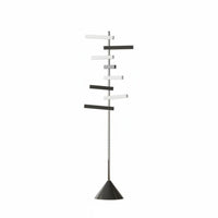 Piano Key Coat Tree Rotatable Hooks Freestanding Garment Holder Minimalist