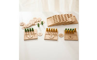 10 Pieces Arithmetic Board Child-Centered Wooden Counting Board with Pegs Math Toy Early Learning Educational for Preschoolers