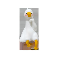 Cute Animal Figurine for Desk or Car - 'Tired Duck' Decorative Ornament
