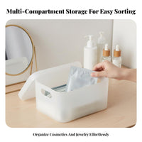Lidded Desktop Container With Lid Lidded Sundry Box see-through View for Bedroom