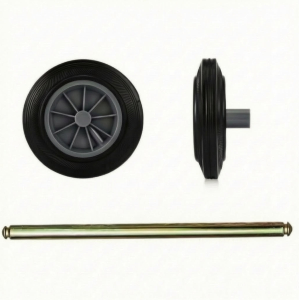 Heavy Duty Trash Can Wheels Replacement Kit Ribbed Garbage Bin Wheels Replacement Kit Weather-Resistant Waste Container Smooth Rolling for Curbside