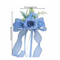Rearview Mirror Floral Cluster Lightweight Bridal Car Bow Flower Romantic