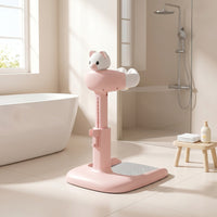 Standing Baby Shower Stand with Adjustable Height Stable Baby Shower Stand with Anti-Slip Base Hygienic Bath Support with Showerhead Holder Smooth for Bathroom