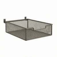 Hanging Wardrobe Basket Clamp Hooks Mesh Storage Tray Tooleffortless