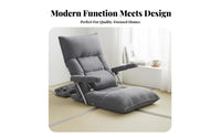 Ergonomic Waist Support Adjustable Floor Lounger Multifunctional Lounge Seating Space-Saving spinerest pad Sturdy Frame for Readers, Students, Bay opening, studying, Living Room, Meditation
