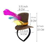 Mini Top Hat Headband Classic Top Hat Headband Lightweight for Dancers