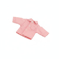 Solid Color OB11 Doll Shirt Casual Design Mini Doll Shirt Button Front Miniature Apparel Short Sleeve for Children, Pretend Play