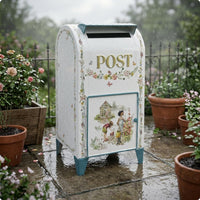 Standing Post Box Vintage Design Iron Post Box Rustic Allure