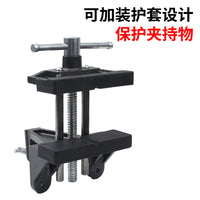 （双导杆）新款台钳外夹式木工桌面固定夹快速桌钳夹木匠工作台桌