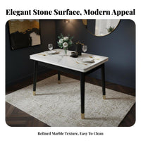 Folding Dining Table with Storage Extendable Design Space-Saving Solution Multi-Functional Multifunctional for Students, Kitchen