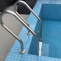 5-Step Pool Ladder Rust Resistant Stainless Steel Pool Ladder Heavy-Duty for Spa