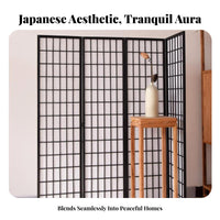 Foldable Design Japanese Shoji Divider Freestanding Multi-Panel Shoji Screen Space-Saving Folding Partition Creates Privacy for Apartment Dwellers, Homeowners, Awayice Workers, Entryway, Living Room, Bedroom, Photo Studio