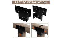 2 Pieces Gazebo Post Bracket Long-Lasting T-Shaped Post Bracket Rust Resistant