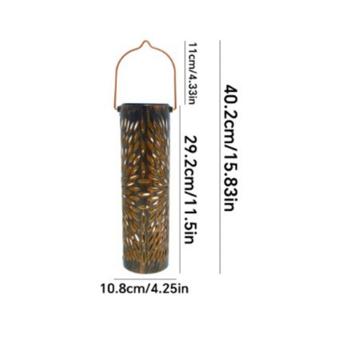 Hanging Solar Lantern Metal Solar Lantern Light Waterproof for Yard, Patio
