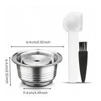 Stainless Steel Coffee Capsule Customizable Stainless Steel Cups Portable Refillable Pod for Kitchen