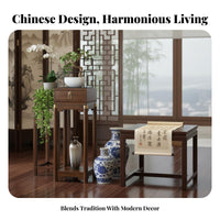 Flower Pot Holder Chinese design Design Display Rack Floor-Standing Stable frame for Indoor Gardeners, Homeowners, Balcony
