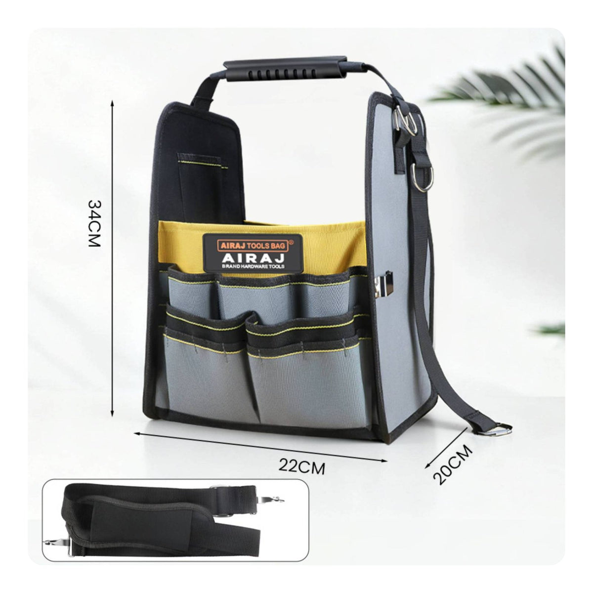 Electrician Tool Bag Portable Multi-Pocket Tool Pouch Adjustable Shoulder Strap