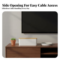 Power Strip Organizer Box Dustproof Cable Management Box Minimalist Design Power Strip Cover for Living Room