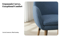 Curved Frame Armchair fashion-forward aesthetic Lounge Chair Ergonomic Backrest for Bedroom